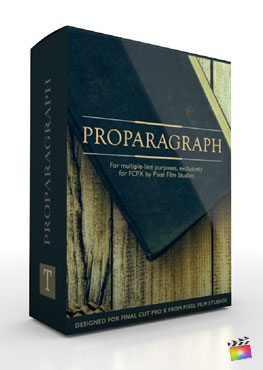 Final Cut Pro X Plugin ProParagraph from Pixel Film Studios