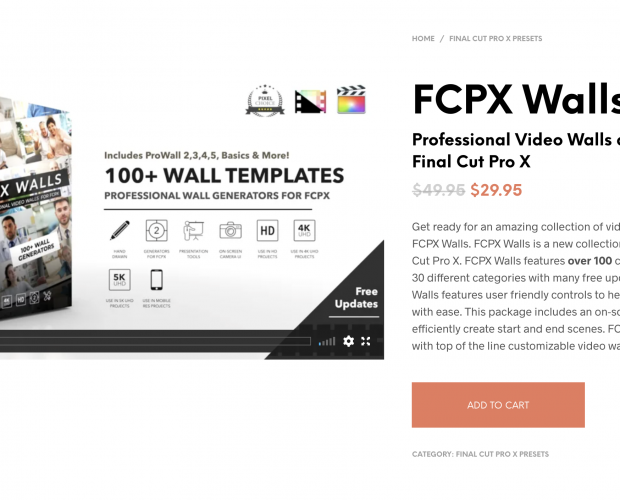 Cover image for FCPX Walls from Pixel Film Studios